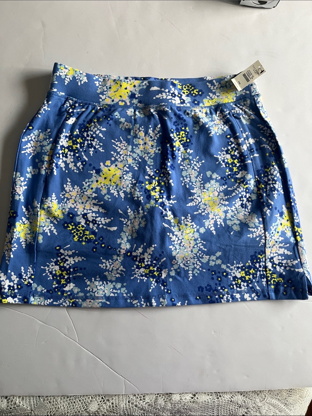 Talbots Blue Floral Mini Skort PM